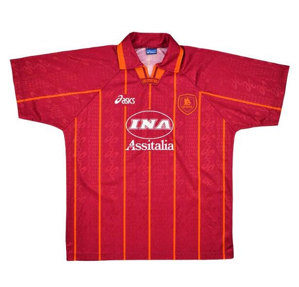 1996-97 Roma Retro Home Kit Soccer Jersey